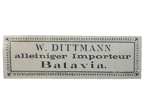 Dittmann etiket Batavia